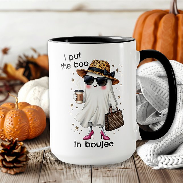 Ich habe den Boo in Boujee Ghost Coquette Hallowee Tasse (Von Creator hochgeladen)