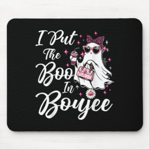Ich habe den Boo in Boujee Ghost Funny Pink Leopar Mousepad