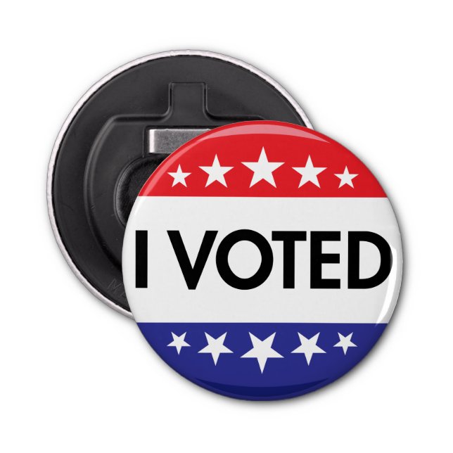 Ich habe den Button 2024 gewählt Flaschenöffner (Vorderseite)