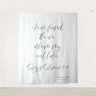 Ich habe den Einen Hochzeitshintergrund-Banner Wandteppich