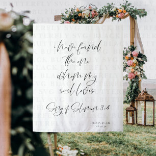 Ich habe den Einen Hochzeitshintergrund-Banner Wandteppich