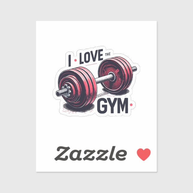 Ich habe den Fitnessraum Liebe Aufkleber (Blatt)