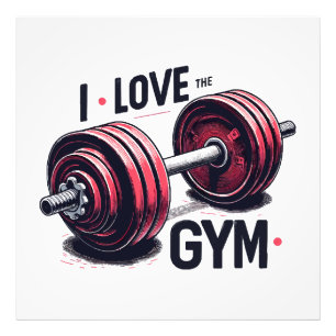 Ich habe den Fitnessraum Liebe Fotodruck