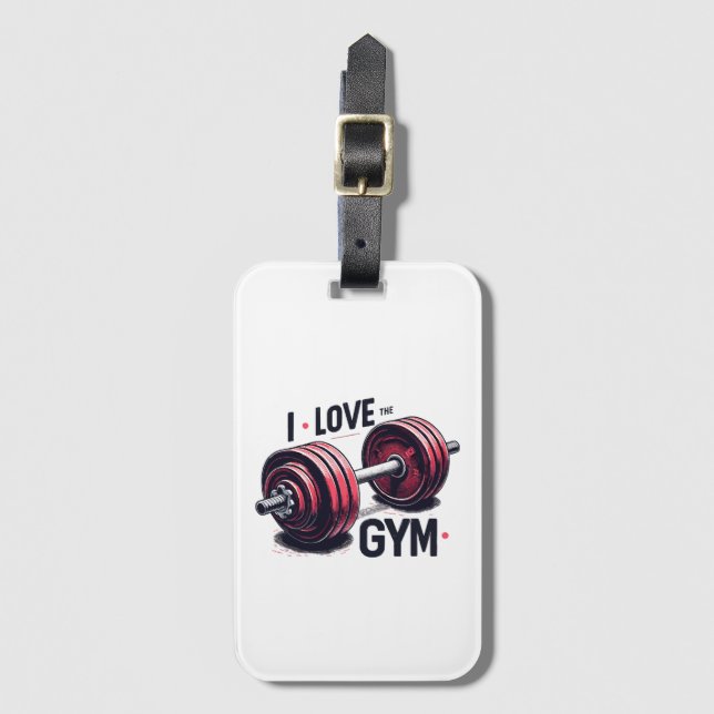 Ich habe den Fitnessraum Liebe Gepäckanhänger (Vorderseite Vertikal)