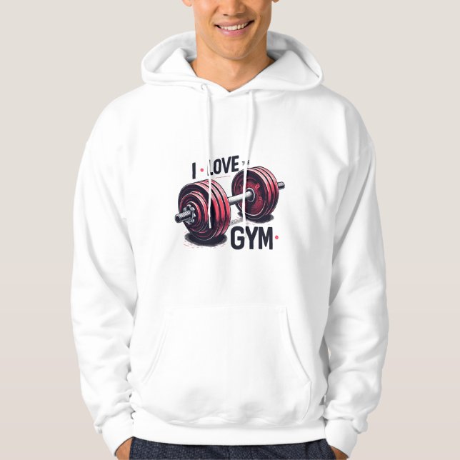 Ich habe den Fitnessraum Liebe Hoodie (Vorderseite)