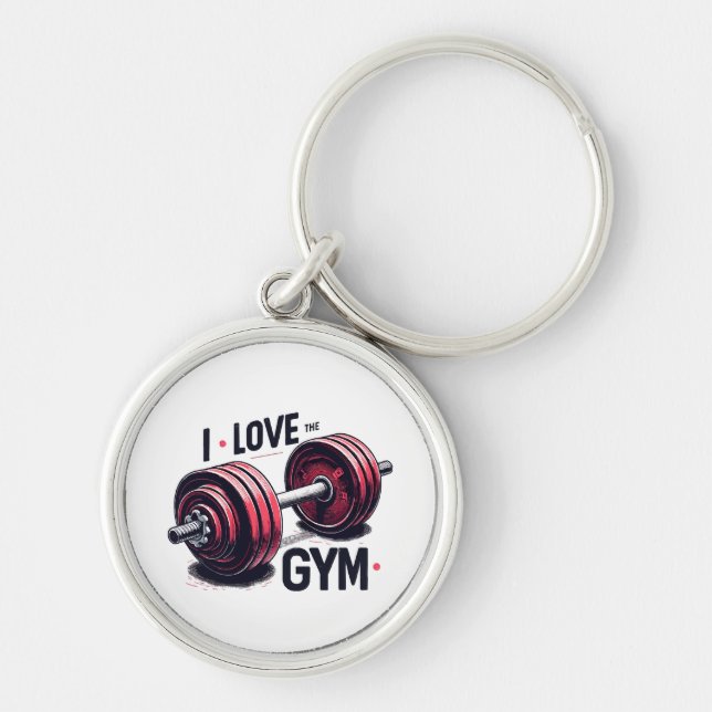 Ich habe den Fitnessraum Liebe Schlüsselanhänger (Vorne)