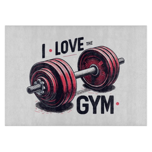 Ich habe den Fitnessraum Liebe Schneidebrett (Vorderseite)