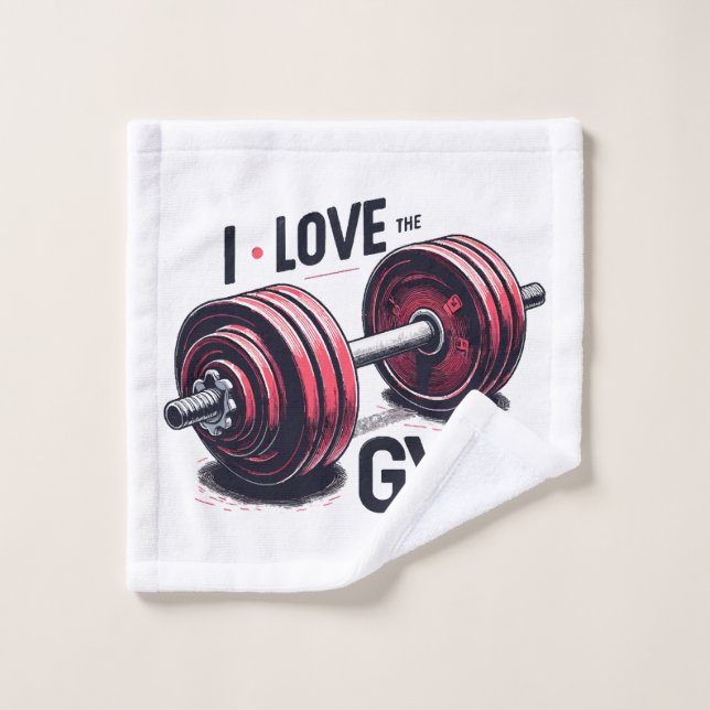 Ich habe den Fitnessraum Liebe Waschlappen (Waschlappen)