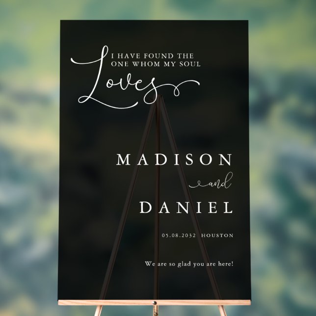 Ich habe den gefunden, den mein Soul Liebe! Script Acrylschild (Neutral)