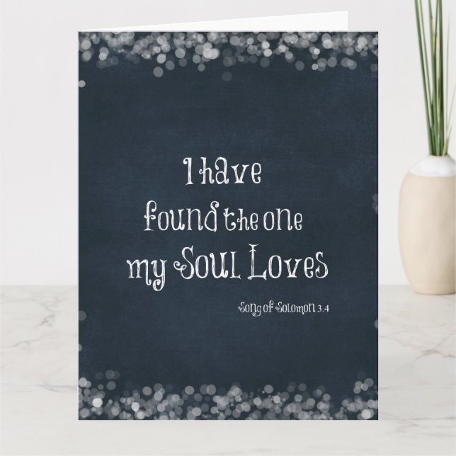 Ich habe den gefunden, den mein Soul Lieben Bible  Karte (Vorderseite)
