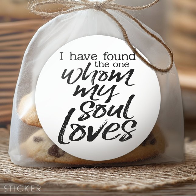 Ich habe den gefunden, den mein Soul Lieben Runder Aufkleber (Custom Sticker)