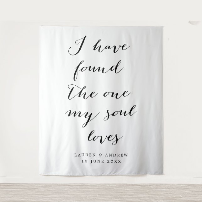 Ich habe den Hintergrund der ersten Hochzeit gefun Wandteppich (Vorderseite)