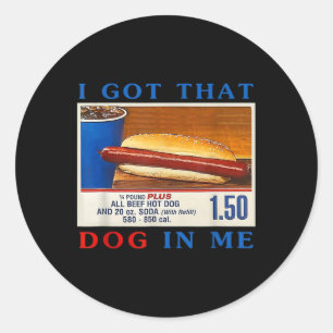 Ich Habe Den Hund In Mir Lustige Hotdogs Combo 4. Runder Aufkleber