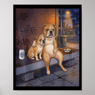 Ich Habe Den Hund In Mir Lustiger Bulldogge Trinkt Poster