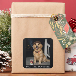 Ich Habe Den Hund In Mir, Lustiges Golden Retrieve Quadratischer Aufkleber