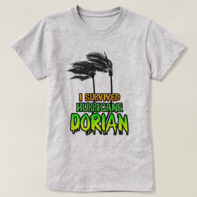 Ich habe den Hurrikan Dorian-Bäume überlebt T-Shirt (Design vorne)