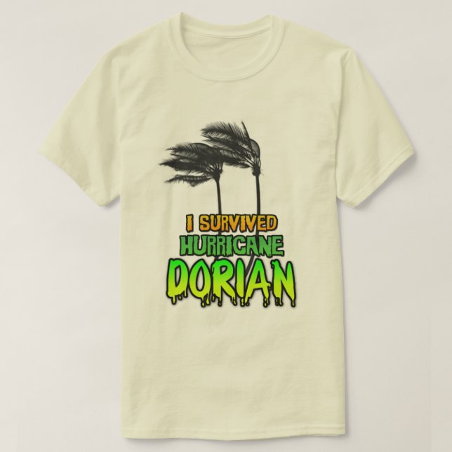Ich habe den Hurrikan Dorian-Bäume überlebt T-Shirt (Design vorne)