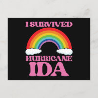 Ich habe den Hurrikan Ida Postcard überlebt