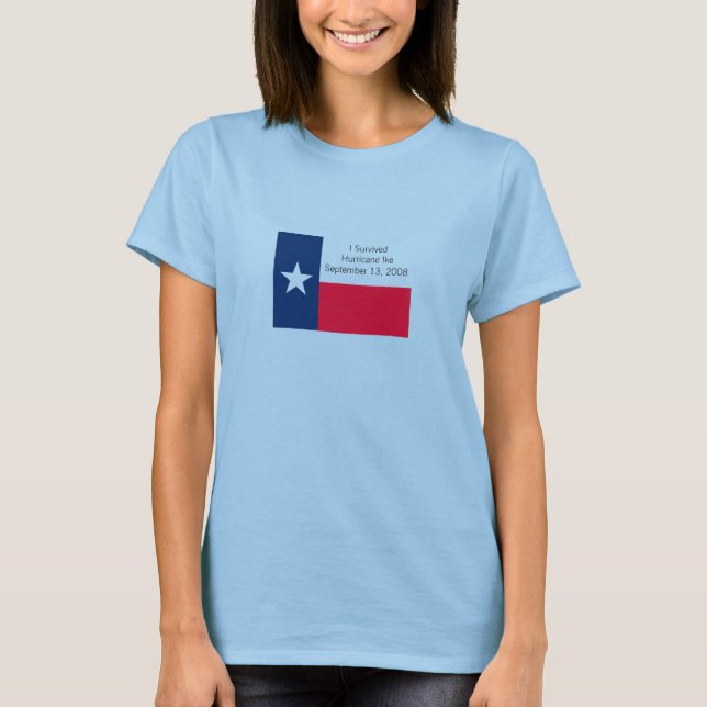 Ich habe den Hurrikan-Ike-T - Shirt überlebt (Vorderseite)