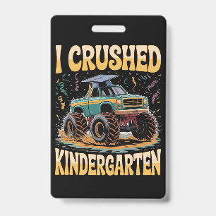 Ich habe den Kindergarten-Abschluss Monster Truck  Ausweis
