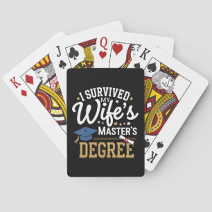Ich habe den Masterabschluss meiner Frau überlebt  Spielkarten