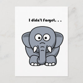 Ich habe den Niedlichen Funny Grey Elephant Cartoo Postkarte