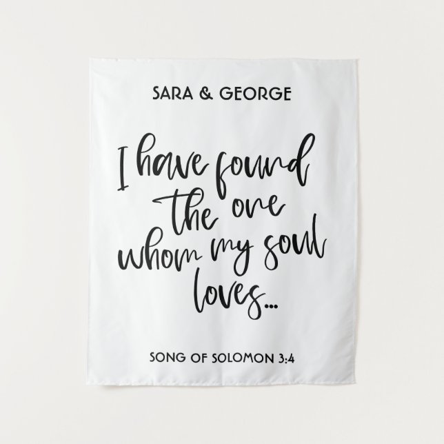 Ich habe den One Wedding Signage Foto Stand gefund Wandteppich (Vorderseite)