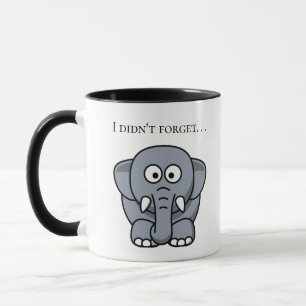 Ich habe den süßen lustigen grauen Elefanten-Carto Tasse