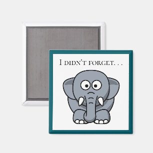 Ich habe den süßen lustigen grauen Elefantentrickf Magnet