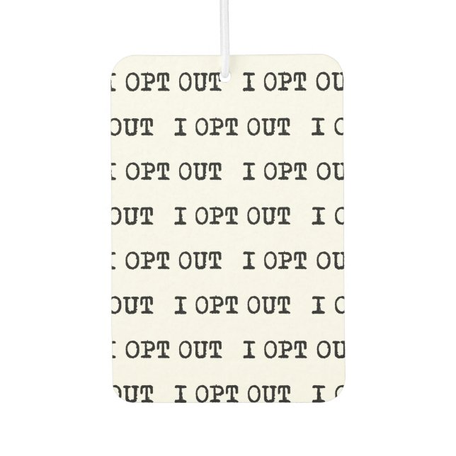 ICH HABE DEN T - Shirt AUSGEWÄHLT Autolufterfrischer (Vorderseite)