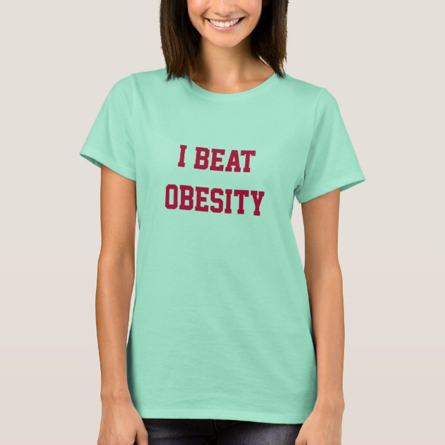 Ich habe den T - Shirt der Fettleibigkeit besiegt (Vorderseite)