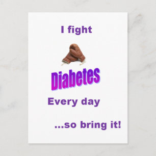 Ich habe Diabetes, Diabetes hat mich nicht! Postkarte