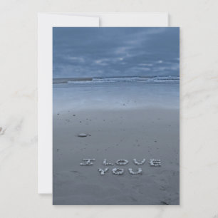 Ich habe dich am Strand Liebe Einladung