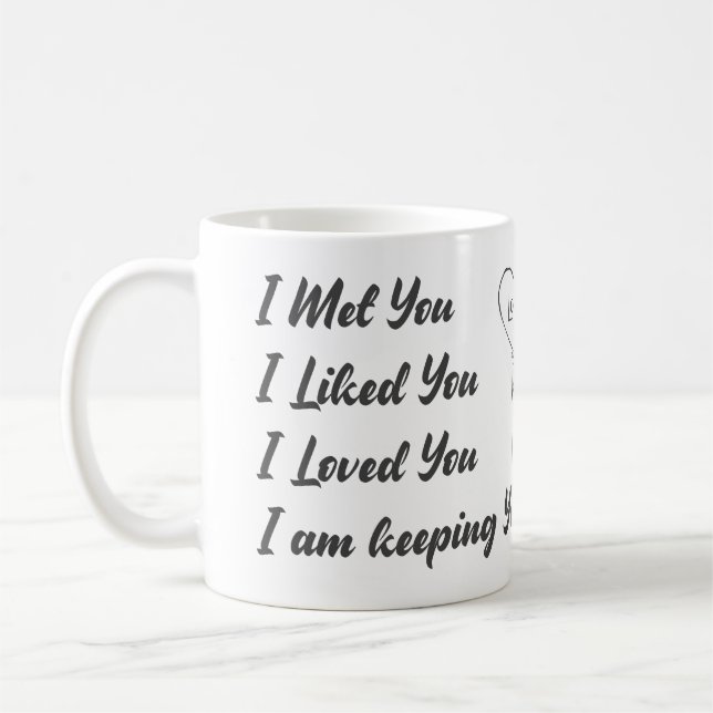 Ich habe dich getroffen, dass ich dich gemocht hab kaffeetasse (Links)