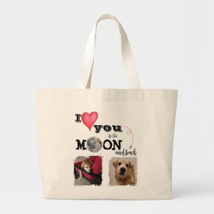Ich habe dich in die Mondtote-Tasche Liebe Jumbo Stoffbeutel
