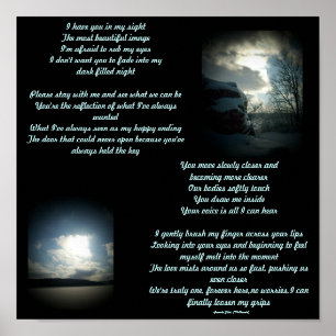 Ich habe dich in Sicht... Poem/Texte Poster. Poster