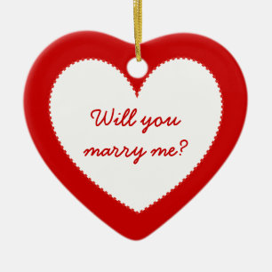 Ich habe dich Liebe. Heiraten Sie mich? Keramikornament