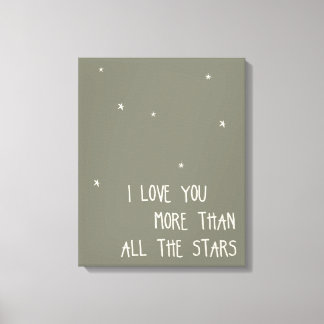 Ich habe dich mehr als alle Sterne Liebe Leinwanddruck