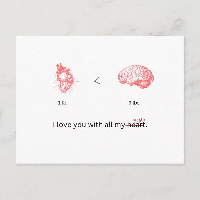 Ich habe dich mit meinem Hypothalamus Liebe Postkarte (Vorderseite)
