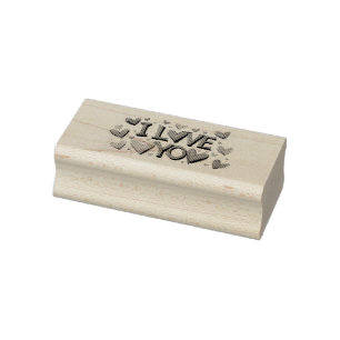 Ich habe dich mit viel Herz Liebe Gummistempel