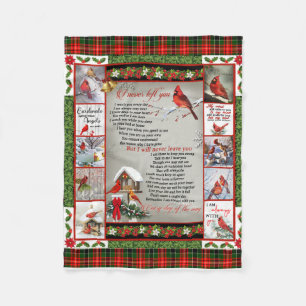 Ich habe dich nie Verlassen, Weihnachts-Kardinal-Q Fleecedecke