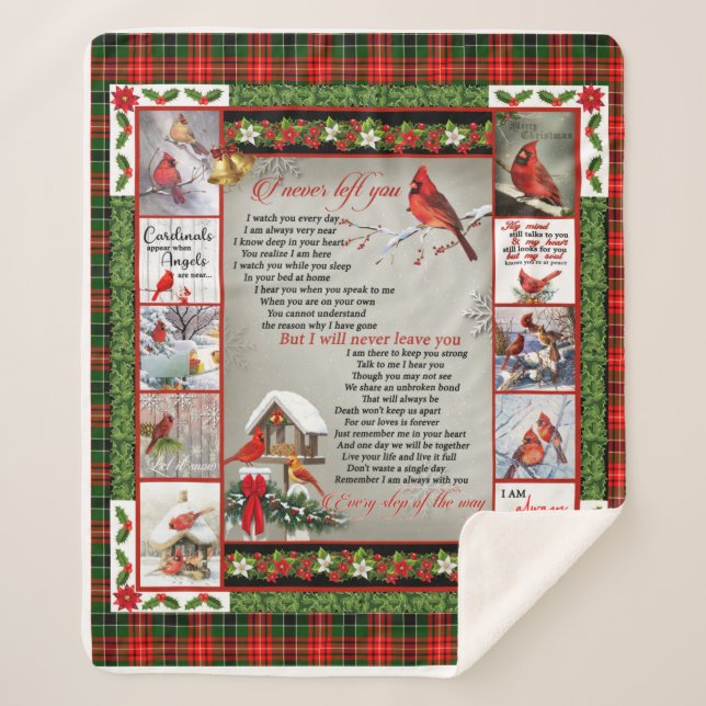 Ich habe dich nie Verlassen, Weihnachts-Kardinal-Q Sherpadecke (Vorderseite)