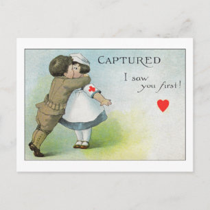 Ich habe dich zuerst gesehen postkarte
