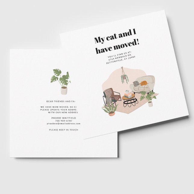 Ich habe die Ankündigung "Adresse Boho bewegen" ve (I've Moved New Address Boho Moving Announcement)