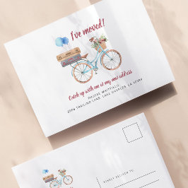 Ich habe die Ankündigung "Adresswechsel" verschobe Postkarte