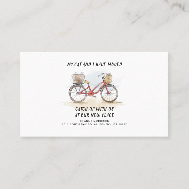 Ich habe die Ankündigung, die Adresse zu ändern, v Visitenkarte (Vorderseite)