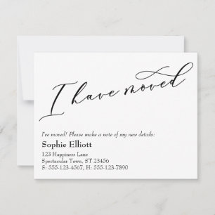 Ich habe die Ankündigung einer neuen Adresse geänd