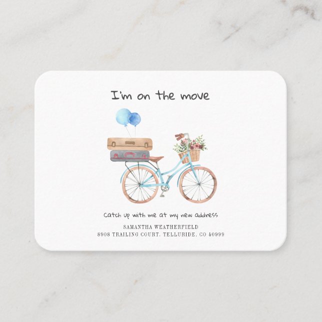 Ich habe die Ankündigungskarte Wasserfarbenbewegun Visitenkarte (Vorderseite)