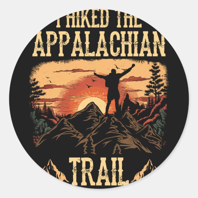 Ich habe die Appalachen-Trail-Berge angezogen Su Runder Aufkleber (Vorderseite)
