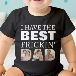 Ich habe die beste Frickin Vater Foto Collage Blac Baby Strampler